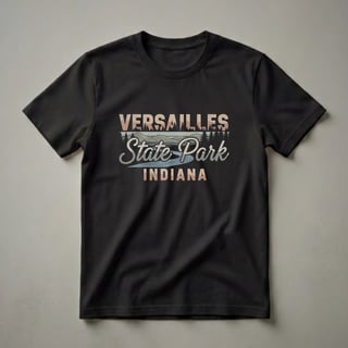 Retro Versailles State Park Indiana Graphic T-Shirt for Nature Lovers