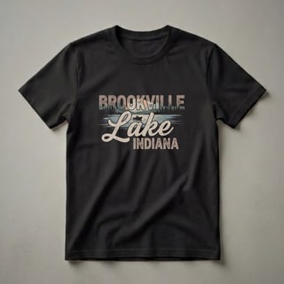 Retro Brookville Lake Indiana Graphic T-Shirt for Midwest Travelers