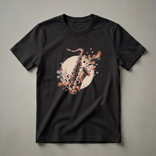 Abstract Saxophone Art T-Shirt for Jazz Musicians and Music Lovers