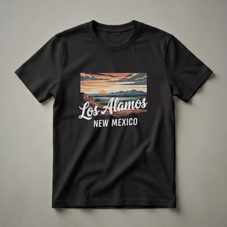 Los Alamos New Mexico Retro Sunset Landscape Graphic T-Shirt