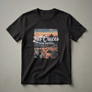Las Cruces New Mexico Retro Desert Sunset Graphic T-Shirt