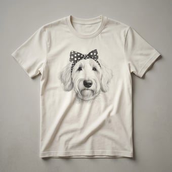 Labradoodle Mom Floral Crown Graphic T-Shirt for Dog Lovers