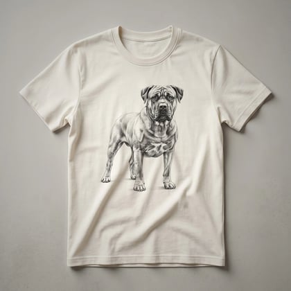 Boerboel Dog Floral Art Graphic T-Shirt for Dog Lovers