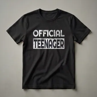 Official Teenager 13th Birthday Graphic T-Shirt for Girls and Boys