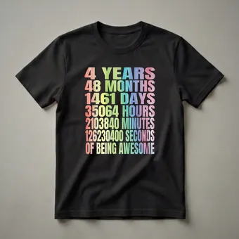 4th Birthday T-Shirt for Kids | 4 Years of Fun