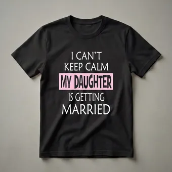 I Can't Keep Calm My Daughter is Getting Married Mom T-Shirt
