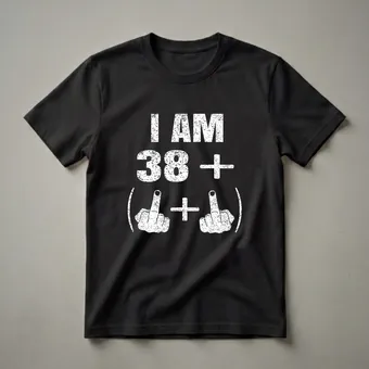 Funny 40th Birthday T-Shirt for Men and Women | 38 Plus Two