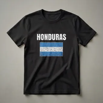 Vintage Honduras National Flag Graphic T-Shirt for Honduran Pride