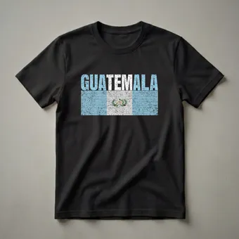 Vintage Guatemala National Flag Graphic T-Shirt for Heritage Pride