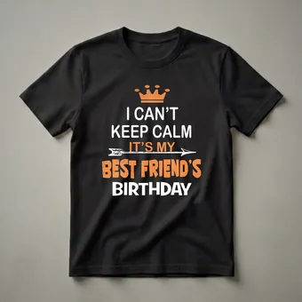 I Can't Keep Calm It's My Best Friend's Birthday Shirt