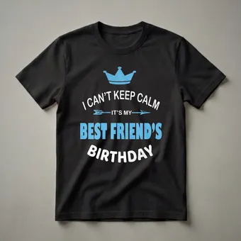 I Can't Keep Calm It's My Best Friend's Birthday Party T-Shirt