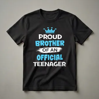 Proud Brother of an Official Teenager 13th Birthday Graphic T-Shirt