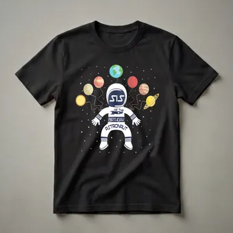 Sis of the Birthday Astronaut Graphic T-Shirt for Space Lovers