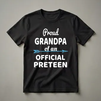 Proud Grandpa Of An Official Preteen 12th Birthday Shirt