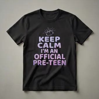 Keep Calm I'm An Official Preteen 12th Birthday Graphic T-Shirt