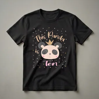 This Panda Is Ten Years Old 10th Birthday Girl T-Shirt