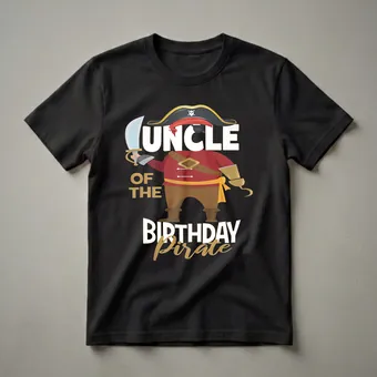 Uncle of the Birthday Pirate Graphic T-Shirt for Boys Party