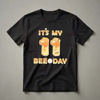 It's My 11th Bee Day 11th Birthday Girl Bee T-Shirt