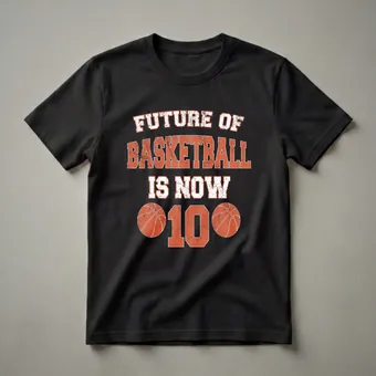 Future Of Basketball Is Now 10 Year Old Birthday T-Shirt