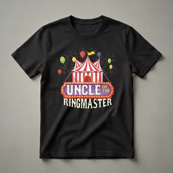 Uncle of the Birthday Ringmaster Circus Tent Graphic T-Shirt
