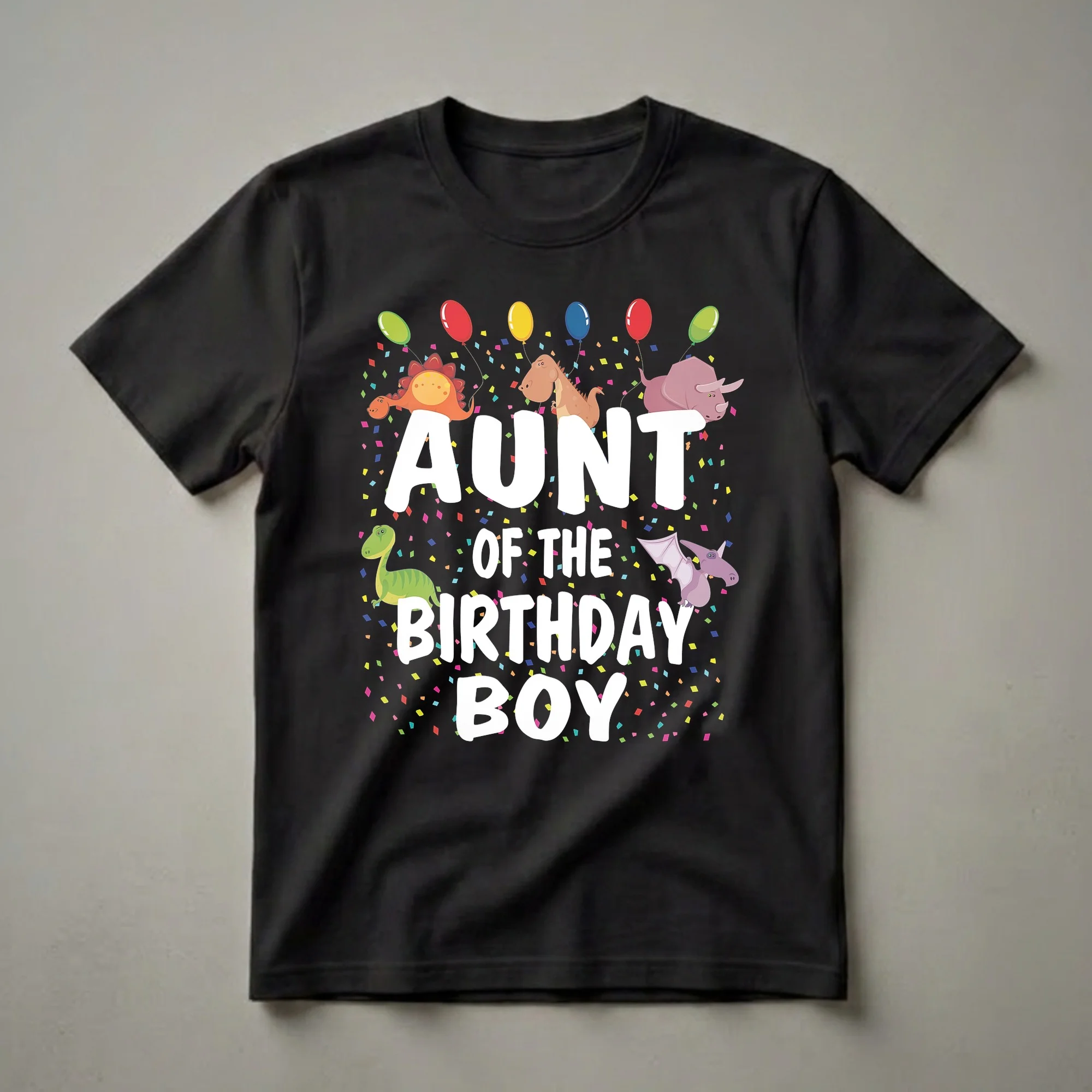 Aunt Of The Birthday Boy Dinosaur Theme Birthday Party T-Shirt