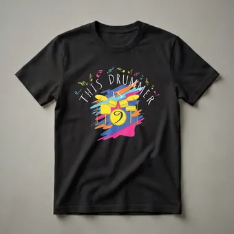 This Drummer Is 9 Years Old Drum Set Graphic T-Shirt for 9th Birthday