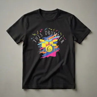 6 Year Old Drummer Birthday Graphic T-Shirt for Kids