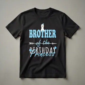 Brother of the Birthday Princess Llama Graphic T-Shirt