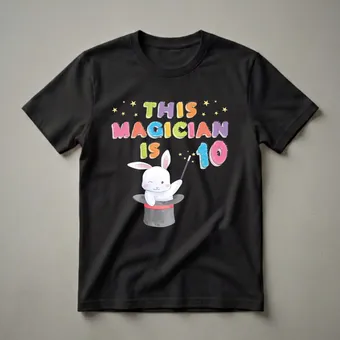This Magician Is 10 Years Old Birthday T-Shirt for Kids