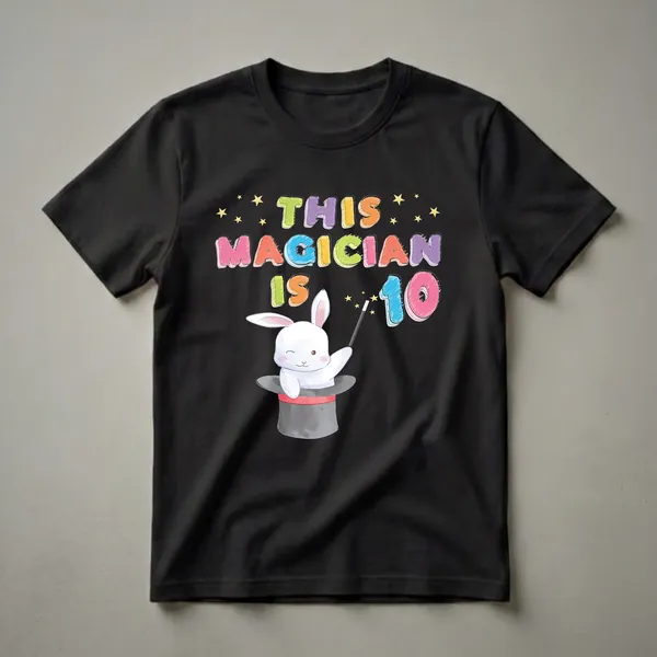 This Magician Is 10 Years Old Birthday T-Shirt for Kids