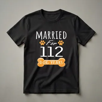 Married 112 Dog Years 16th Anniversary Funny Couple's T-Shirt