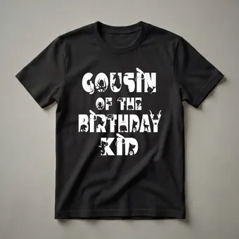 Cousin of the Birthday Kid Zoo Animal Graphic T-Shirt