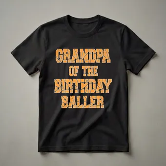 Grandpa Of The Birthday Baller Basketball Graphic T-Shirt