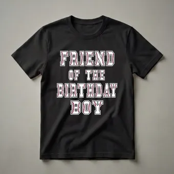 Friend of the Birthday Boy Baseball Graphic T-Shirt for Parties