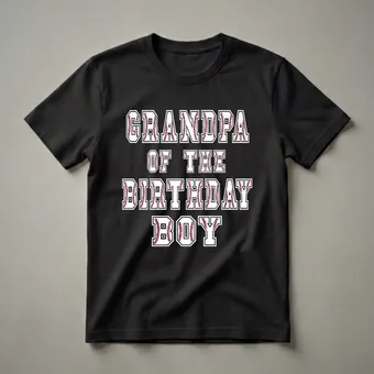 Grandpa Of The Birthday Baller Baseball Graphic T-Shirt