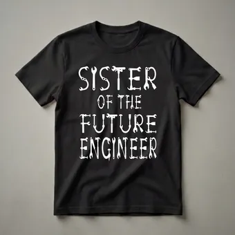 Sister of the Future Engineer Mechanic Tool Graphic T-Shirt