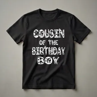 Cousin of the Birthday Boy Ocean Life Graphic T-Shirt