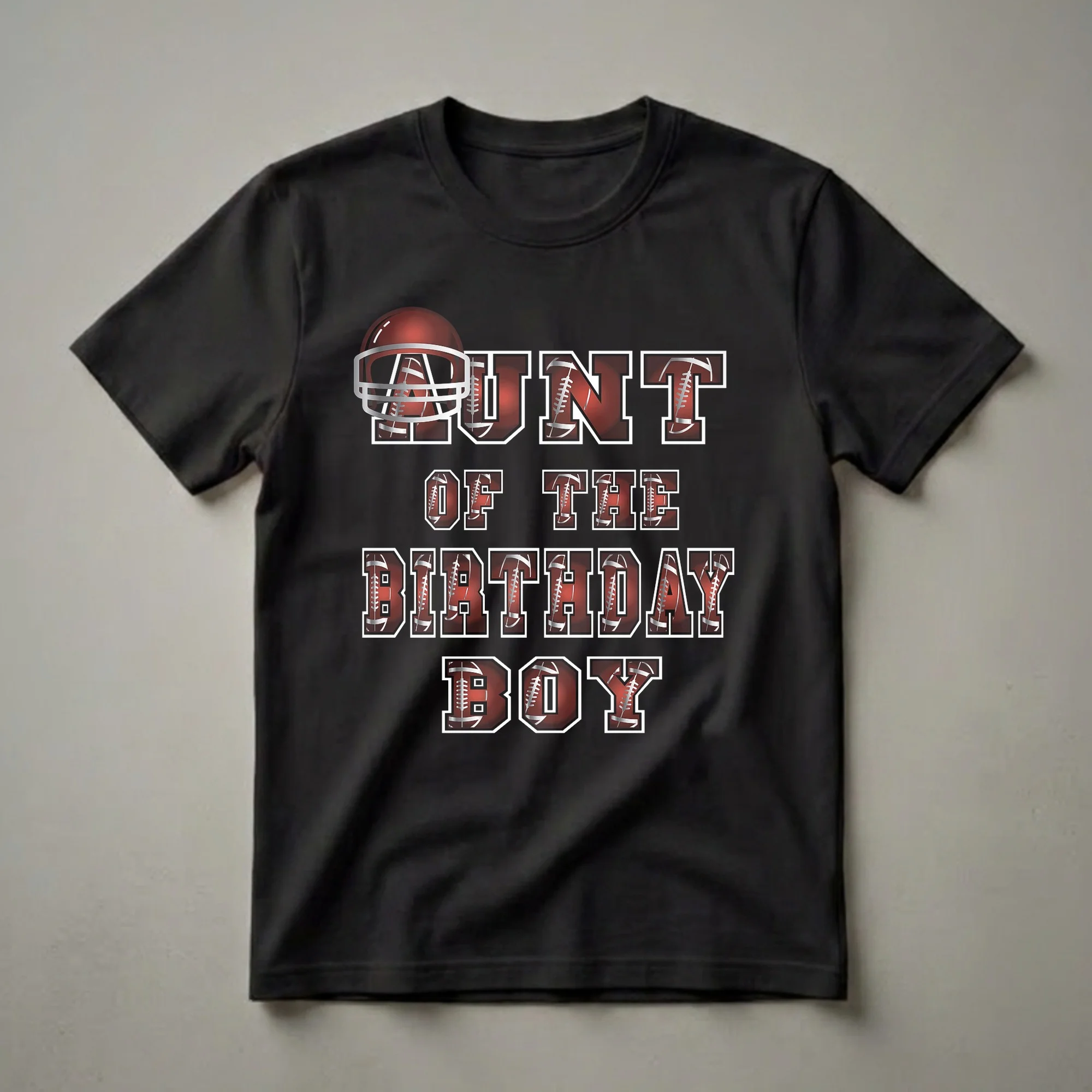 Aunt Of The Birthday Boy American Football Fan T-Shirt