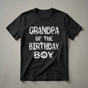 Grandpa Of The Birthday Boy Ocean Life Graphic T-Shirt