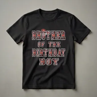 Brother of the Birthday Boy American Football Graphic T-Shirt