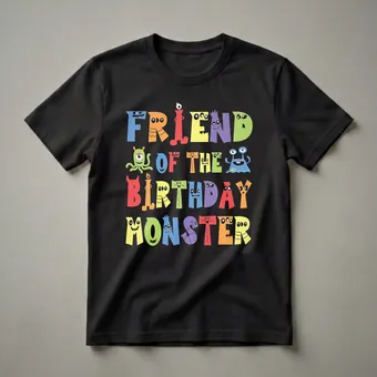 Friend Of The Birthday Monster Kid's Graphic T-Shirt