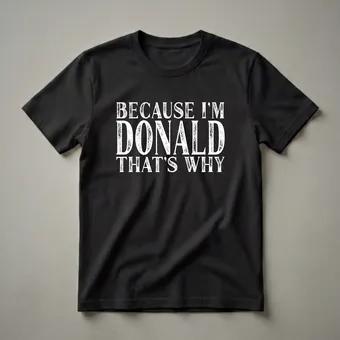 Because I'm Donald That's Why Personalized Name T-Shirt