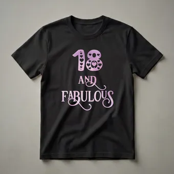 18th Birthday Queen "And Fabulous" Graphic T-Shirt for Teens