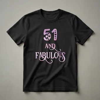 51st Birthday Queen Fabulous Graphic T-Shirt for Women