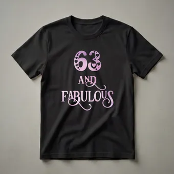 63rd Birthday Queen "And Fabulous" Graphic T-Shirt for Women