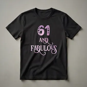 61st Birthday Queen Fabulous Graphic T-Shirt for Women