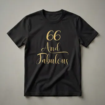 66 And Fabulous 66th Birthday Queen Graphic T-Shirt for Women