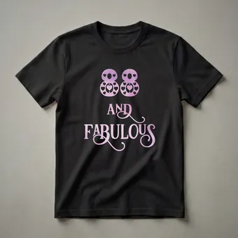 88 Years Old and Fabulous Birthday Queen Graphic T-Shirt
