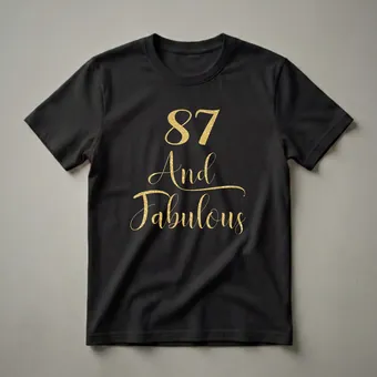 87th Birthday Queen Fabulous 87 Years Old T-Shirt for Women