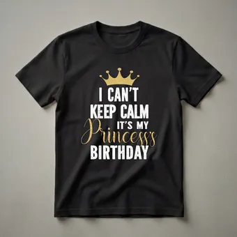 I Can't Keep Calm It's My Princess's Birthday Party Family T-Shirt